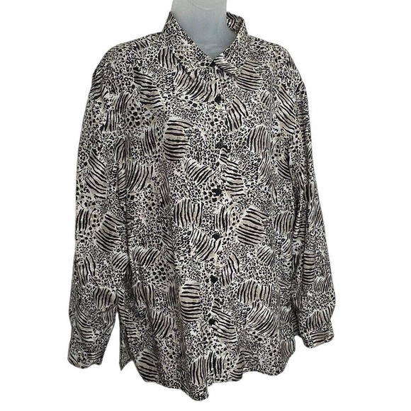 ANNA and Frank Silk Floral Buttoned Blouse XL - Picture 1 of 12